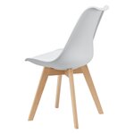 Lot de 6 chaises de salle à manger similicuir hêtre blanc 03_0006778