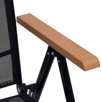 vidaXL Chaises de jardin pliables lot de 2 aluminium et textilène noir