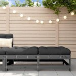 vidaXL Repose-pieds de jardin coussins lot de 2 gris bois pin massif