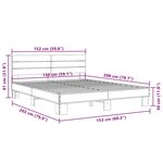 vidaXL Cadre de lit sans matelas chêne sonoma 150x200 cm
