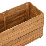 vidaXL Lit surélevé 100x40x55 cm bois de teck recyclé et acier