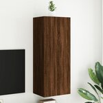 vidaXL Meuble TV mural chêne marron 40 5x30x102 cm bois d'ingénierie