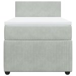 vidaXL Sommier à lattes de lit et matelas Gris clair 100x200cm Velours