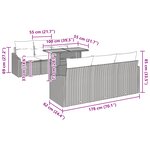 vidaXL Ensemble de salle à manger de jardin 7 pièces avec coussins en poly rattan beige acacia