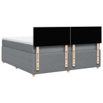 vidaXL Sommier à lattes de lit avec matelas Gris clair 180x200cm Tissu