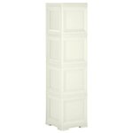 vidaXL Armoire plastique 40x43x164 cm design bois glace à la vanille