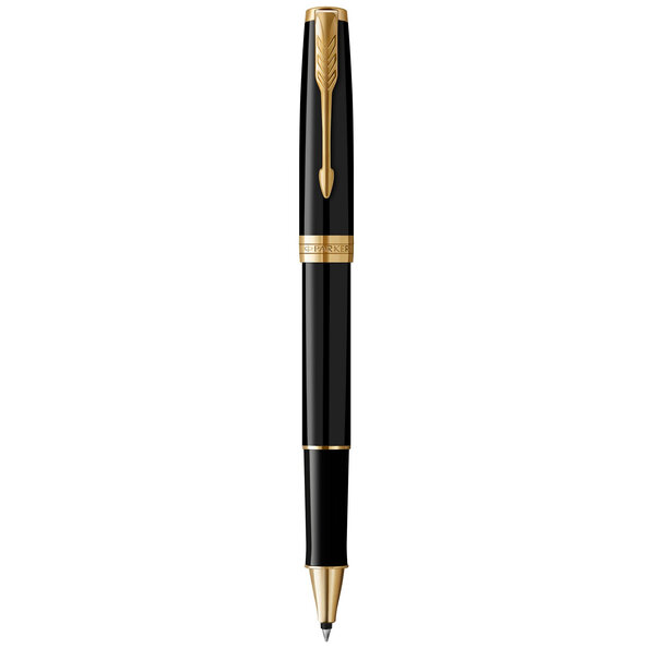 PARKER Sonnet Stylo roller  Noir  Recharge noire pointe fine  Coffret cadeau