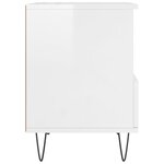 vidaXL Tables de chevet 2 Pièces blanc brillant 40x35x50 cm
