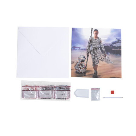 STAR WARS Rey carte à diamanter 18x18cm Crystal Art