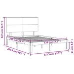 vidaXL Cadre de lit avec tête de lit 120x200 cm bois massif