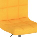 vidaXL Chaises pivotantes à manger lot de 6 jaune tissu