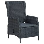 vidaXL Ensemble à manger d'extérieur 7Pièces et coussins rotin gris foncé