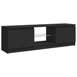 vidaXL Meuble TV avec lumières LED Noir 120x30x35 5 cm