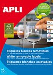 Apli Etiquettes Blanches Amovibles 97 x 42 4mm