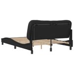 vidaXL Cadre de lit avec LED sans matelas noir 140x200 cm