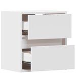 vidaXL Meuble TV mural avec lumières LED blanc 41x31x45 cm