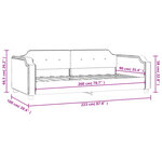 vidaXL Lit de repos sans matelas gris foncé 90x200 cm tissu