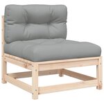 vidaXL Canapé de jardin avec coussins 2 places bois de pin massif