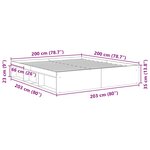 vidaXL Cadre de lit sans matelas chêne sonoma 200x200 cm