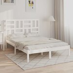 vidaXL Cadre de lit sans matelas blanc bois massif 120x190 cm