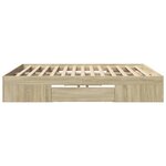 vidaXL Cadre de lit chêne sonoma 200x200 cm bois d'ingénierie