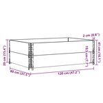 vidaXL Jardinière marron 120x80 cm bois massif de pin