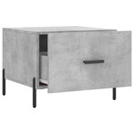 vidaXL Tables basses 2 Pièces gris béton 50x50x40 cm bois d'ingénierie
