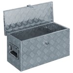 vidaXL Boîte en aluminium 61 5 x 26 5 x 30 cm Argenté