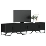 vidaXL Meuble TV noir 180x34x41 cm bois d'ingénierie