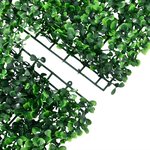  vidaXL Clôture à feuilles d’arbustes artificiels  6 Pièces vert 40x60 cm