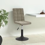 vidaXL Chaises pivotantes à manger lot de 4 gris clair velours