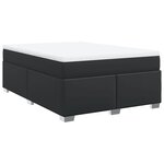 vidaXL Sommier à lattes de lit avec matelas Noir 160x200 cm