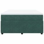 vidaXL Sommier à lattes de lit et matelas Vert foncé 160x200cm Velours