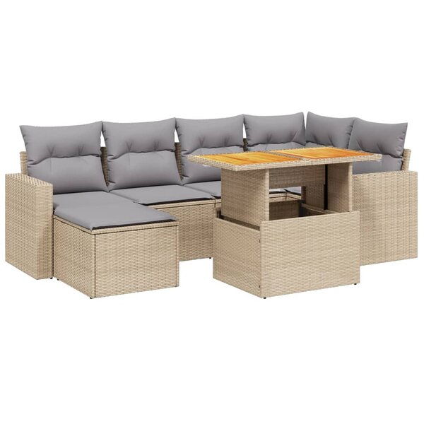 vidaXL Salon de jardin 11 Pièces avec coussins gris résine tressée