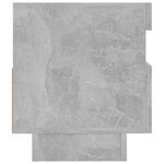 vidaXL Meuble TV avec lumières LED gris béton 80x35x40 cm