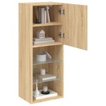 vidaXL Meuble TV avec lumières LED chêne sonoma 40 5x30x102 cm
