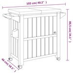 vidaXL Chariot de service 3 en 1 marron clair polypropylène