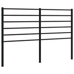 vidaXL Tête de lit métal noir 135 cm