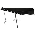 vidaXL Auvent manuel rétractable sur pied 400x350 cm Anthracite
