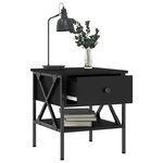 vidaXL Tables de chevet 2 Pièces noir 40x42x45 cm bois d’ingénierie