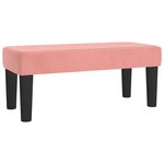 vidaXL Sommier à lattes de lit avec matelas Rose 90x200 cm Velours