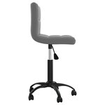 Chaise fauteuil siège pivotante de bureau informatique étude foncé velours gris 02_0024134