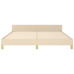 vidaXL Cadre de lit avec tête de lit Crème 160 x 200 cm Tissu