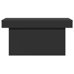 vidaXL Table basse noir 80x55x40 cm bois d'ingénierie