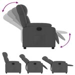 vidaXL Fauteuil inclinable Gris foncé Tissu