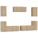vidaXL Ensemble de meubles TV 7 Pièces Chêne sonoma Bois d'ingénierie