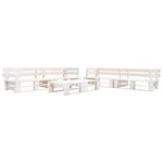 Salon de jardin meuble d'extérieur ensemble de mobilier palette 6 pièces bois blanc 02_0018452
