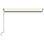 vidaXL Auvent automatique avec capteur de vent et LED 450x300 cm Crème