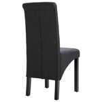 vidaXL Chaises à manger lot de 2 gris foncé tissu