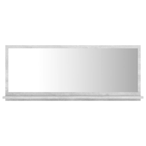 vidaXL Miroir de salle de bain Gris béton 90x10 5x37 cm Aggloméré